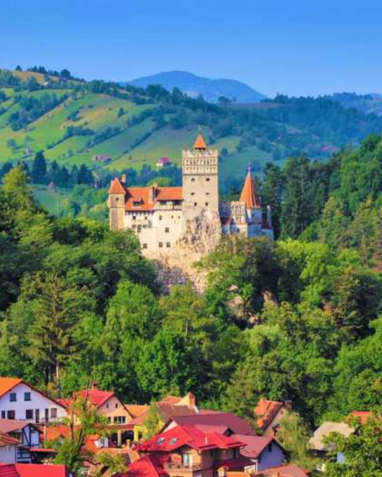 Bran Castle, right outside our villa!